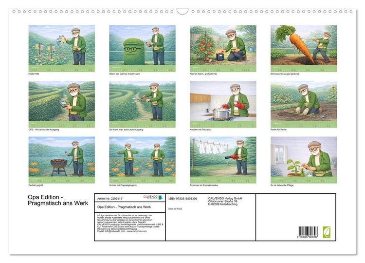 Produktbild: Opa Edition - Pragmatisch ans Werk (Wandkalender 2027 DIN A2 quer), CALVENDO Monatskalender