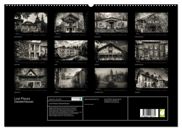 Produktbild: Lost Places Geisterh&auml;user (hochwertiger Premium Wandkalender 2026 DIN A2 quer), Kunstdruck in Hochglanz