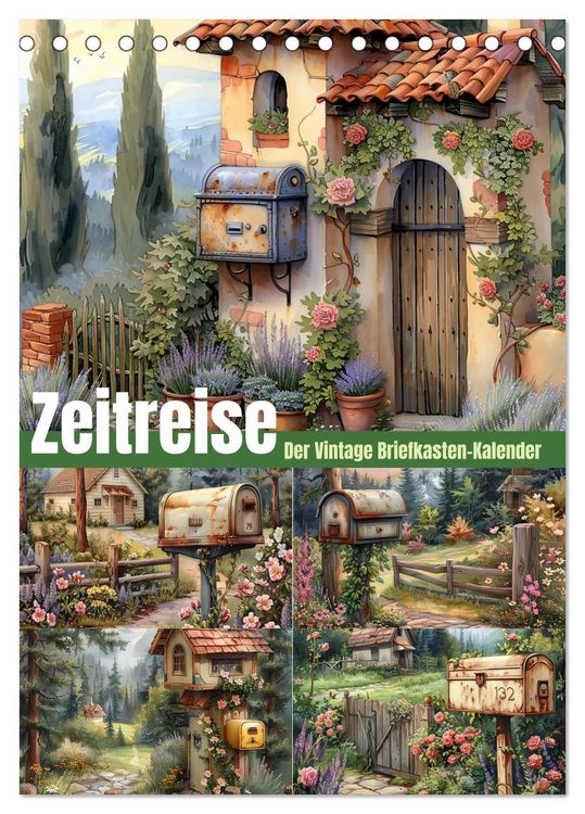 Produktbild: Zeitreise - Der vintage Briekasten Kalender (Tischkalender 2026 DIN A5 hoch), CALVENDO Monatskalender