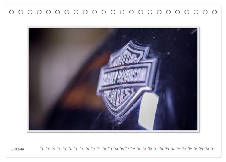 Produktbild: Emotionale Momente: Harley Davidson - Wide Glide (Tischkalender 2026 DIN A5 quer), CALVENDO Monatskalender