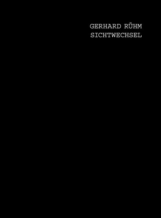 Produktbild: Gerhard R&uuml;hm &ndash; SICHTWECHSEL