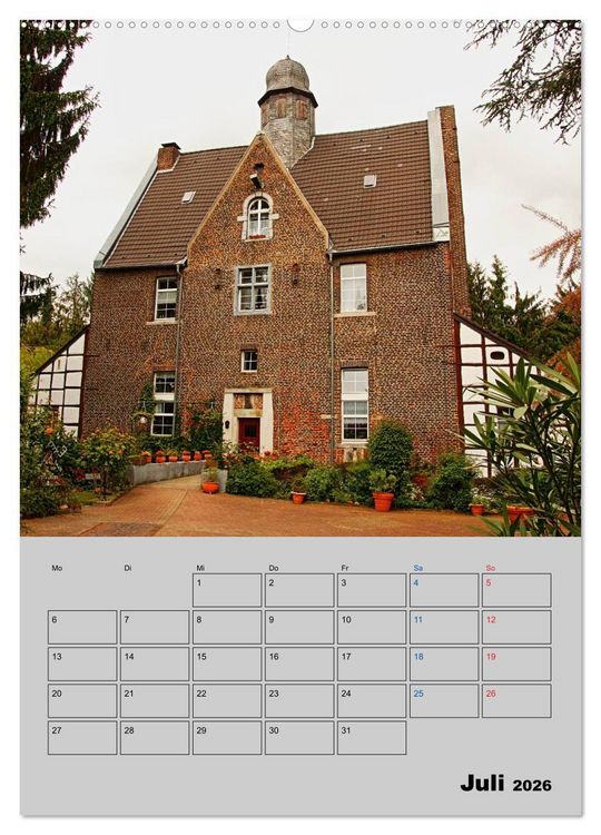 Produktbild: D&uuml;sseldorfer Burgen und Schl&ouml;sser (hochwertiger Premium Wandkalender 2026 DIN A2 hoch), Kunstdruck in Hochglanz