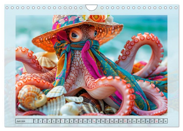 Produktbild: Tintenfisch Fashion. Coole Models zeigen die Trends (Wandkalender 2026 DIN A4 quer), CALVENDO Monatskalender