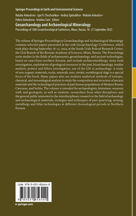 Produktbild: Geoarchaeology and Archaeological Mineralogy