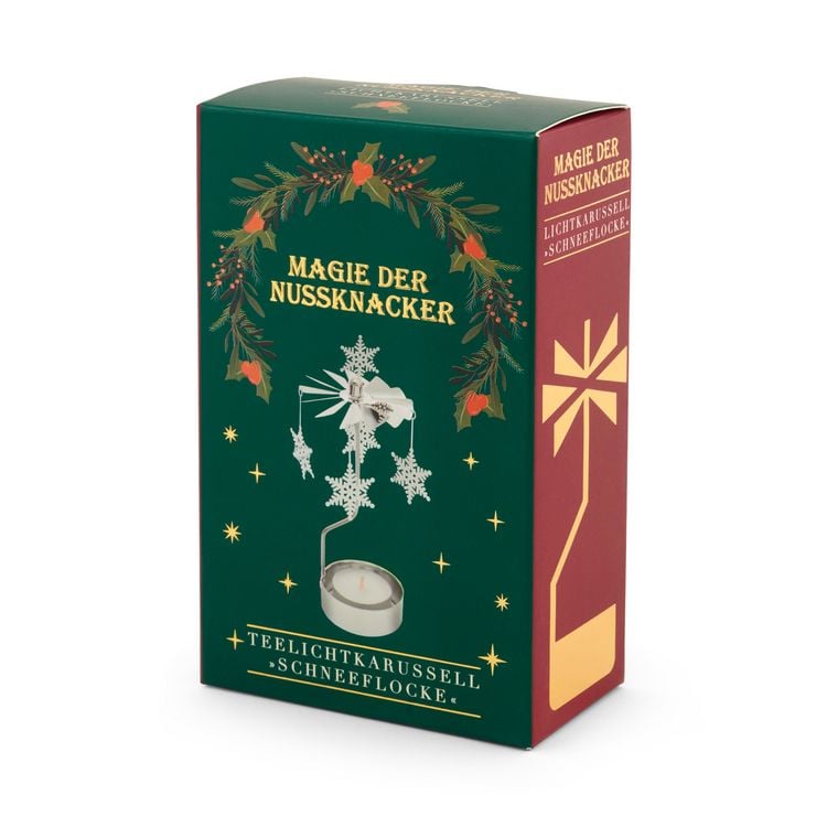 Produktbild: Teelichtkarussel Set "Schneeflocke", silber