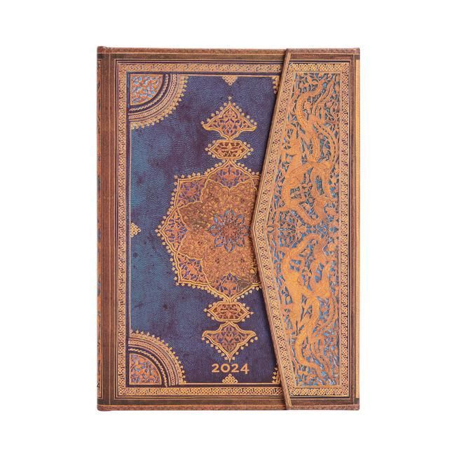 Produktbild: Paperblanks 2024 Safavid Indigo Safavid Binding Art 12-Month
