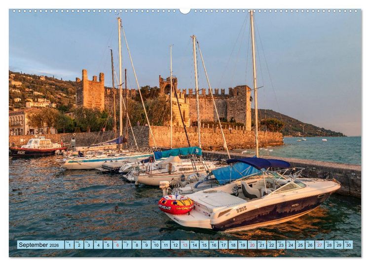 Produktbild: Lake Garda Mediterranean oasis in Northern Italy (High Quality Premium Wall Calendar 2026 DIN A2 landscape),CALVENDO 12 Month Wall Calendar
