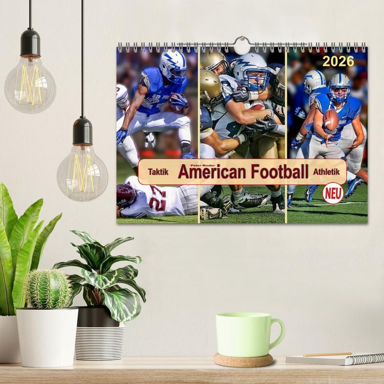 Produktbild: American Football - Taktik und Athletik (Wandkalender 2026 DIN A4 quer), CALVENDO Monatskalender