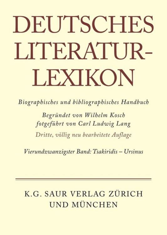 Produktbild: Deutsches Literatur-Lexikon / Tsakiridis - Ursinus
