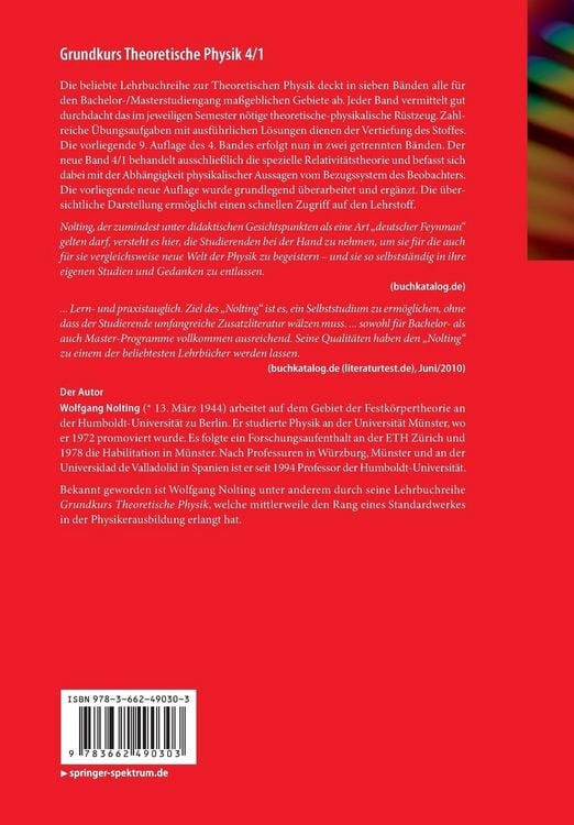 Produktbild: Grundkurs Theoretische Physik 4/1