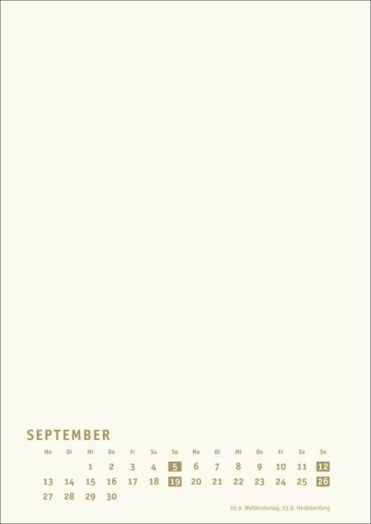 Produktbild: Premium-Bastelkalender gold A4 2027