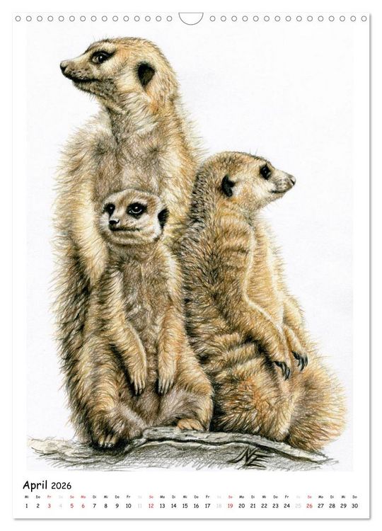 Produktbild: Wildlife Portraits (Wandkalender 2026 DIN A3 hoch), CALVENDO Monatskalender