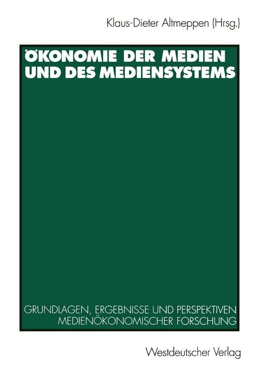 Produktbild: &Ouml;konomie der Medien und des Mediensystems