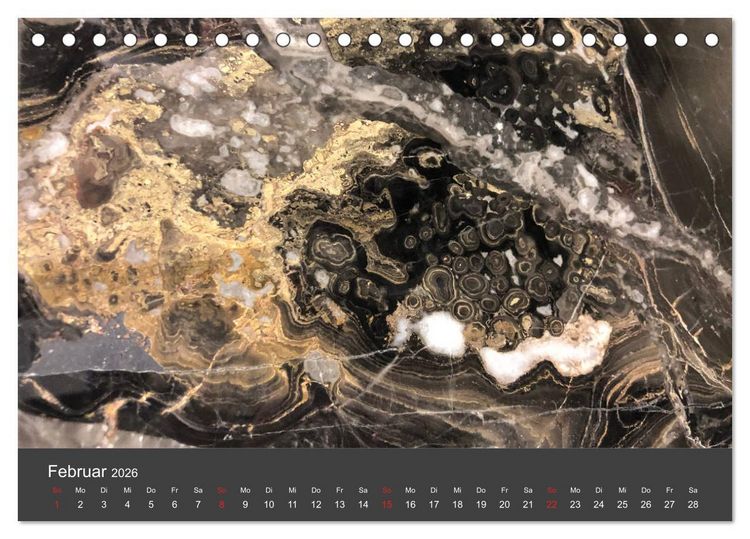 Produktbild: Stein, Kunst der Natur (Tischkalender 2026 DIN A5 quer), CALVENDO Monatskalender