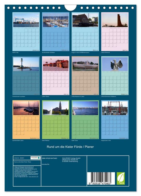 Produktbild: Rund um die Kieler F&ouml;rde / Planer (Wandkalender 2026 DIN A4 hoch), CALVENDO Monatskalender