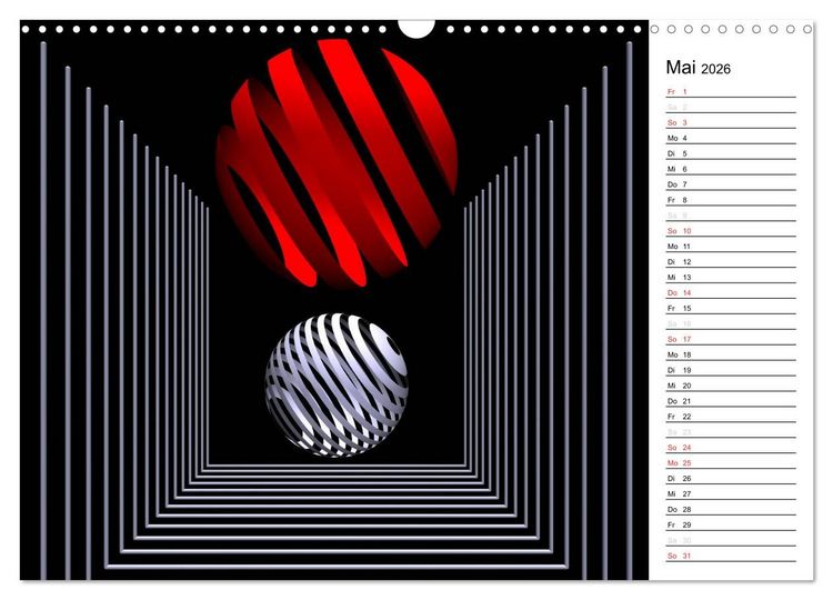 Produktbild: Mit Geometrie durch das Jahr (Wandkalender 2026 DIN A3 quer), CALVENDO Monatskalender