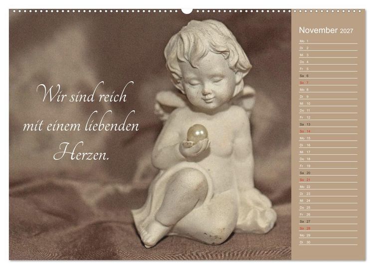Produktbild: Engel - Die Worte der Liebe (Wandkalender 2027 DIN A2 quer), CALVENDO Monatskalender