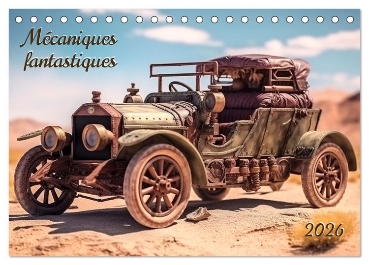 Produktbild: M&eacute;caniques fantastiques (Calendrier de bureau 2026 DIN A5 vertical), CALVENDO calendrier mensuel