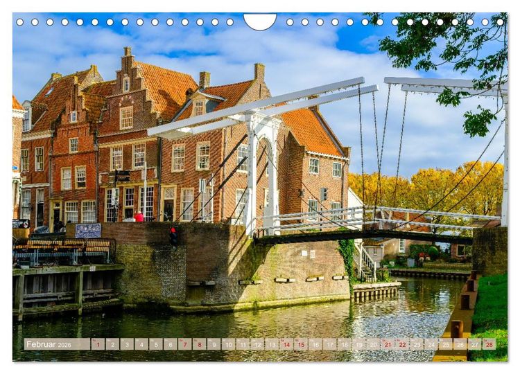 Produktbild: Ein Blick auf Enkhuizen in Holland (Wandkalender 2026 DIN A4 quer), CALVENDO Monatskalender