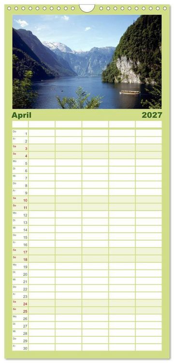 Produktbild: Familienplaner 2027 - Zauberhaftes Berchtesgadener Land mit 5 Spalten (Wandkalender, 21 x 45 cm) CALVENDO