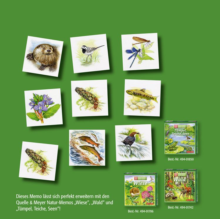 Produktbild: Natur-Memo &bdquo;Quellen, B&auml;che, Fl&uuml;sse&ldquo;