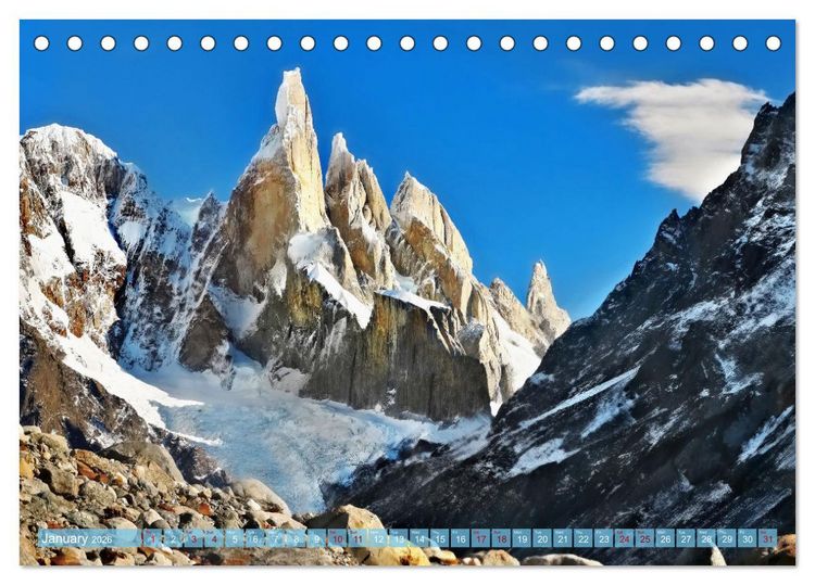Produktbild: Mountains of The World (Desk Calendar 2026 DIN A5 landscape), CALVENDO 12 Month DeskCalendar