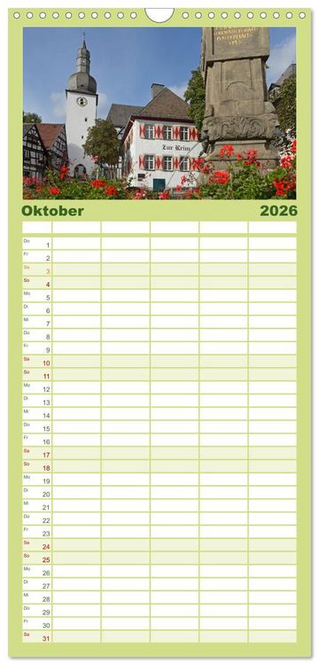 Produktbild: Familienplaner 2026 - Das Sauerland - Mittelgebirge im Herzen Deutschlands mit 5 Spalten (Wandkalender, 21 x 45 cm) CALVENDO