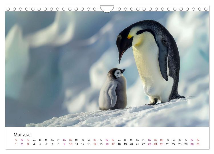 Produktbild: Maritim pur - Pinguine (Wandkalender 2026 DIN A4 quer), CALVENDO Monatskalender