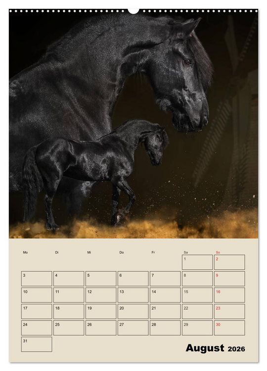 Produktbild: Pferdetr&auml;umereien - Traumbilder von Traumpferden (Wandkalender 2026 DIN A2 hoch), CALVENDO Monatskalender