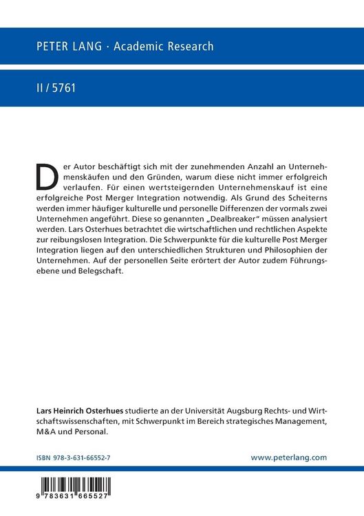 Produktbild: Post Merger Integration beim Unternehmenskauf