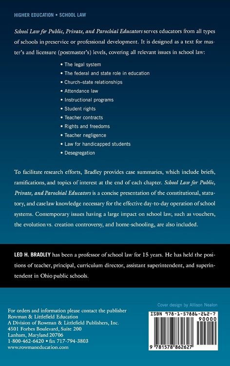 Produktbild: School Law for Public, Private, and Parochial Educators