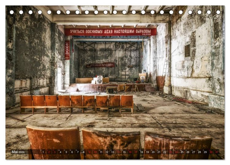 Produktbild: Tschernobyl - Die Sperrzone um das Atomkraftwerk (Tischkalender 2026 DIN A5 quer), CALVENDO Monatskalender