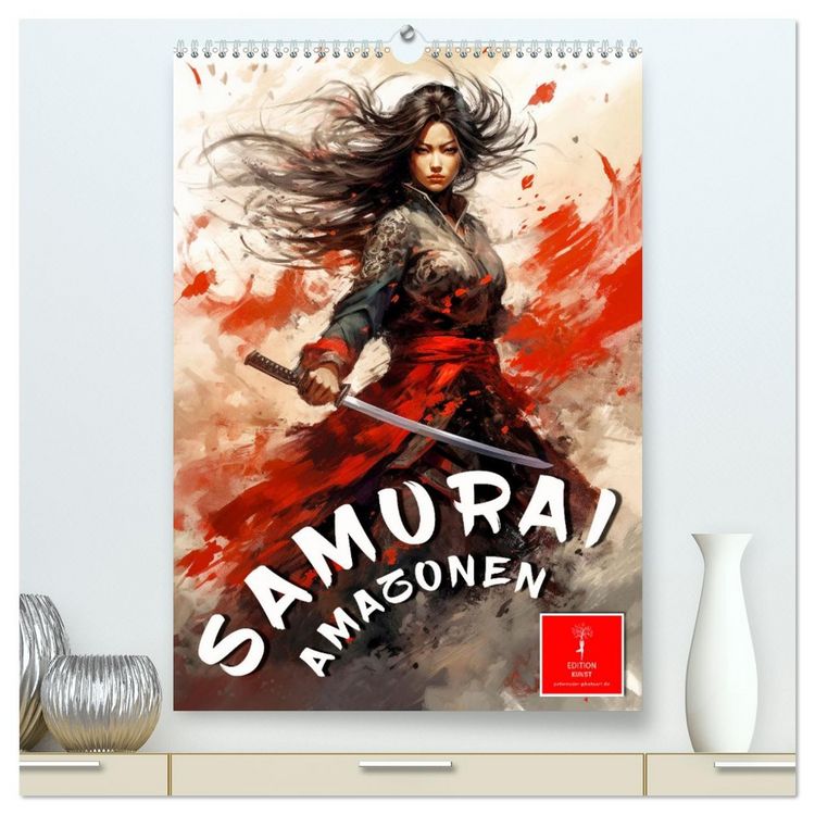 Produktbild: Samurai Amazonen (hochwertiger Premium Wandkalender 2026 DIN A2 hoch), Kunstdruck in Hochglanz