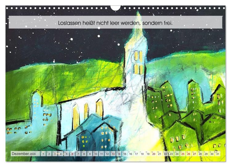 Produktbild: Loslassen als Kunst - Ein poetischer Jahresbegleiter in Bild und Wort (Wandkalender 2026 DIN A3 quer), CALVENDO Monatskalender