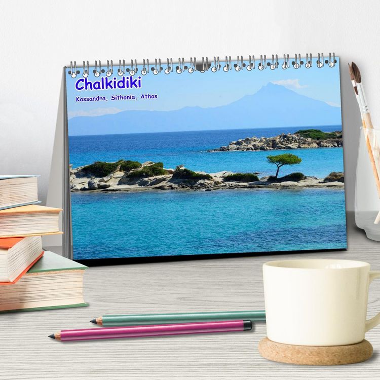 Produktbild: Chalkidiki: Kassandra, Sithonia, Athos (Tischkalender 2026 DIN A5 quer), CALVENDO Monatskalender