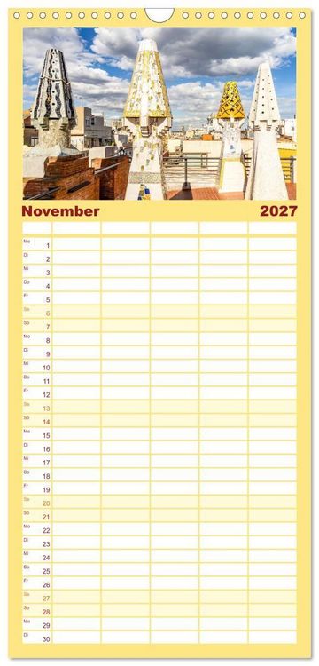 Produktbild: Familienplaner 2027 - Barcelona - Stadt der Kunstwerke und Architektur mit 5 Spalten (Wandkalender, 21 x 45 cm) CALVENDO