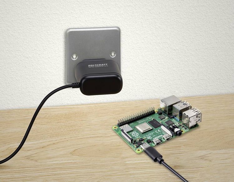 Produktbild: VOLTCRAFT SPS-3000/R-N-C Steckernetzteil, Festspannung Geeignet f&uuml;r: Raspberry Pi&reg; 4 B Ausgangsstrom (max.) 3 A 1 x Raspberry Pi geeignet