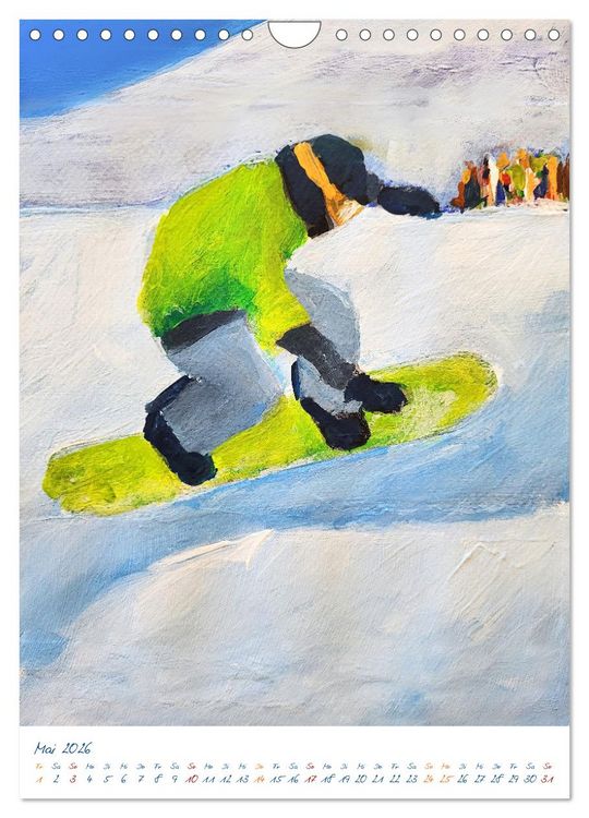 Produktbild: Powder Passion - Snowboardkunst im H&ouml;henrausch (Wandkalender 2026 DIN A4 hoch), CALVENDO Monatskalender