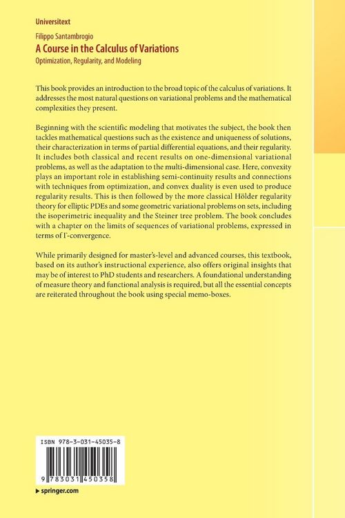Produktbild: A Course in the Calculus of Variations