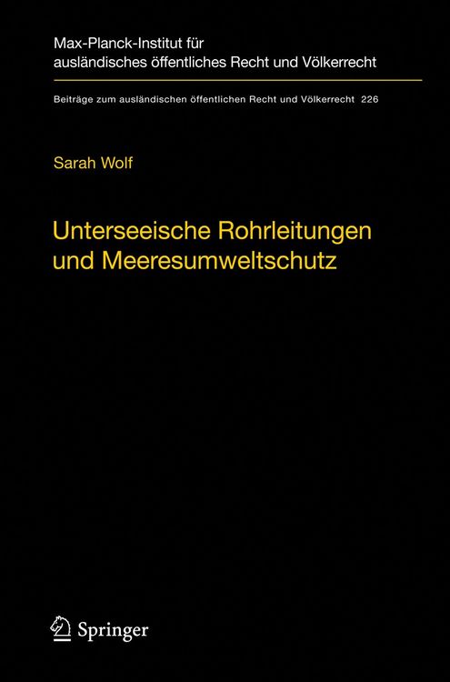 Produktbild: Unterseeische Rohrleitungen und Meeresumweltschutz