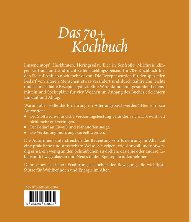 Produktbild: Das 70+ Kochbuch
