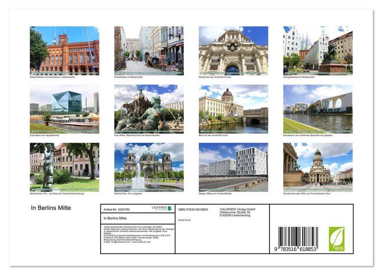 Produktbild: In Berlins Mitte (Wandkalender 2026 DIN A4 quer), CALVENDO Monatskalender