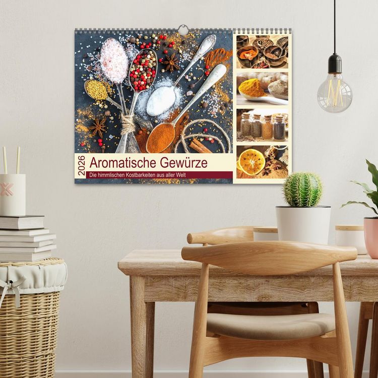 Produktbild: Aromatische Gew&uuml;rze. Die himmlischen Kostbarkeiten aus aller Welt (Wandkalender 2026 DIN A3 quer), CALVENDO Monatskalender