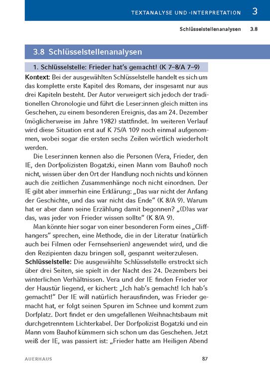 Produktbild: Auerhaus von Bov Bjerg - Textanalyse und Interpretation