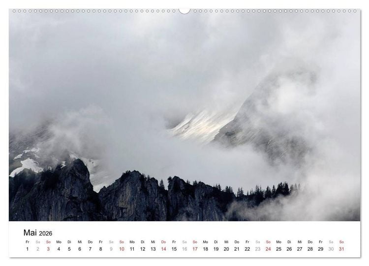 Produktbild: Mystische Schweizer Berglandschaften - Momente in der Natur (Wandkalender 2026 DIN A2 quer), CALVENDO Monatskalender