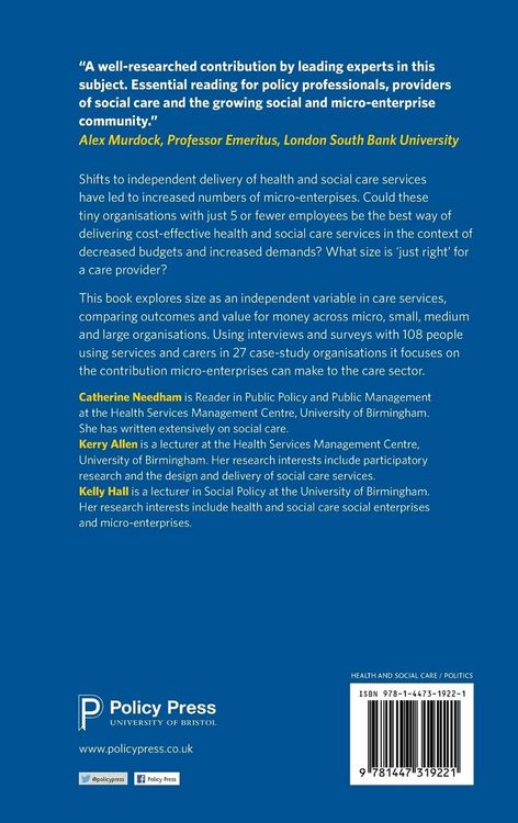 Produktbild: Micro-enterprise and personalisation