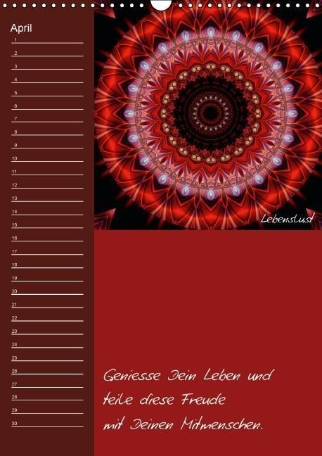 Produktbild: Mandala - Spiegel der Seele / immerw&auml;hrender Geburtstagskalender (Wandkalender immerw&auml;hrend DIN A3 hoch)