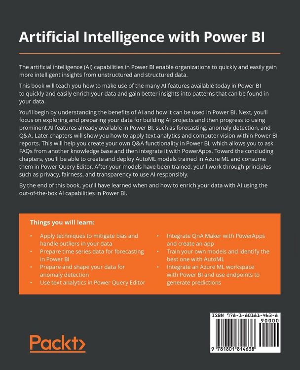 Produktbild: Artificial Intelligence with Power BI
