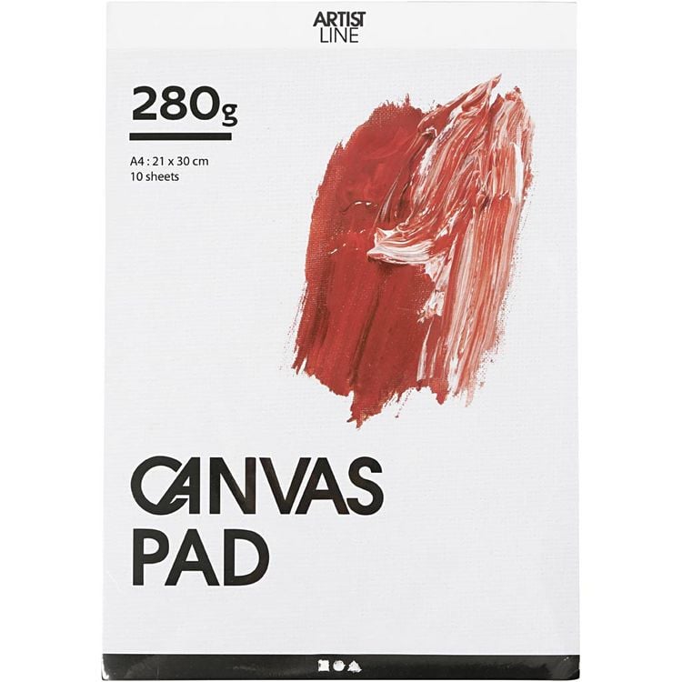 Produktbild: Creativ Company Leinwand-Block, A4, Blatt 210x297 mm, 280 g, Wei&szlig;, 10 Blatt/ 1 Stk