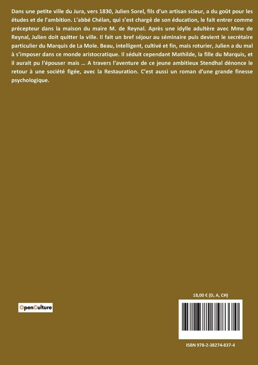 Produktbild: Le Rouge et le Noir